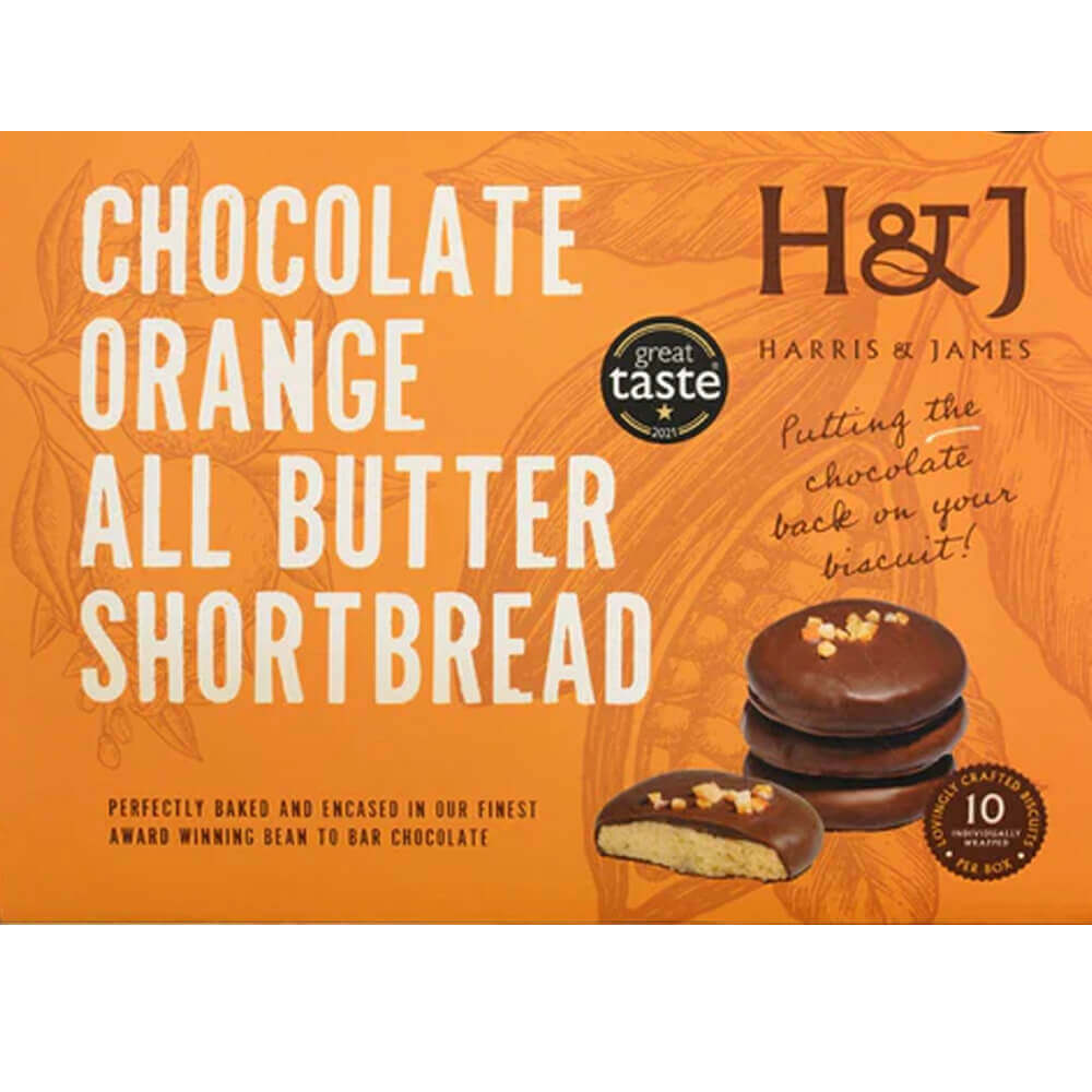 H&J Chocolate Orange Shortbread 4 Pack